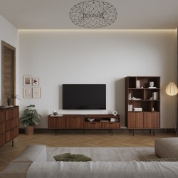 Knihovna EVRON 4 police a 2 skříňky - moderní a funkční