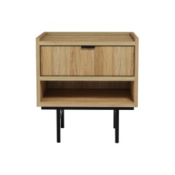 Noční stolek EVRON s 1 zásuvkou a policí - moderní a funkční
