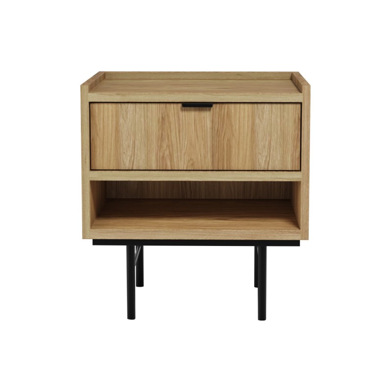 Noční stolek EVRON s 1 zásuvkou a policí - moderní a funkční