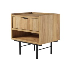 Noční stolek EVRON s 1 zásuvkou a policí - moderní a funkční