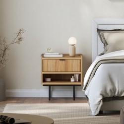 Noční stolek EVRON s 1 zásuvkou a policí - moderní a funkční