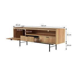 RTV skříňka EVRON - TV skříňka se zásuvkami