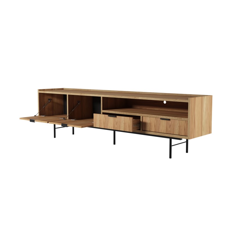 RTV skříňka EVRON 200 cm - moderní skříňka se 2 zásuvkami a 2 dvířky