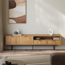 RTV skříňka EVRON 200 cm - moderní skříňka se 2 zásuvkami a 2 dvířky