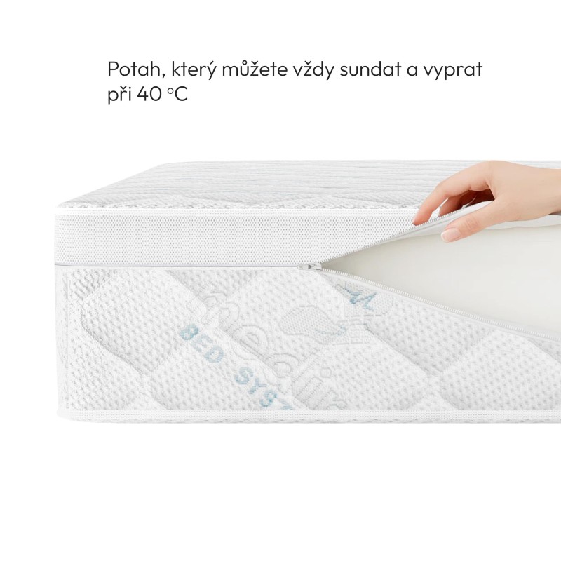 Kapesní matrace MEDIRO VITA SENIOR H3, HR pěna, potah TENCEL