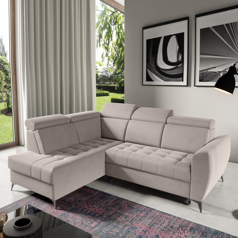 Rohová sedací souprava s funkcí spaní AURORA II | VENA