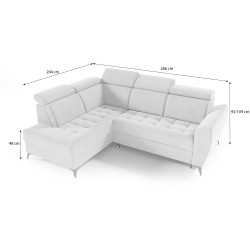 Rohová sedací souprava s funkcí spaní AURORA II | VENA