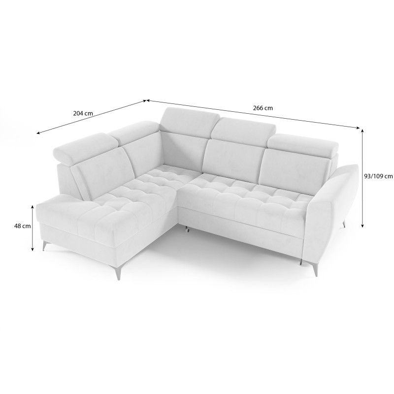 Rohová sedací souprava s funkcí spaní AURORA II | VENA