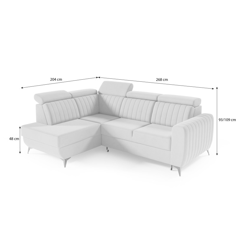 Rohová sedací souprava s funkcí spaní CONNOR II | NOEL