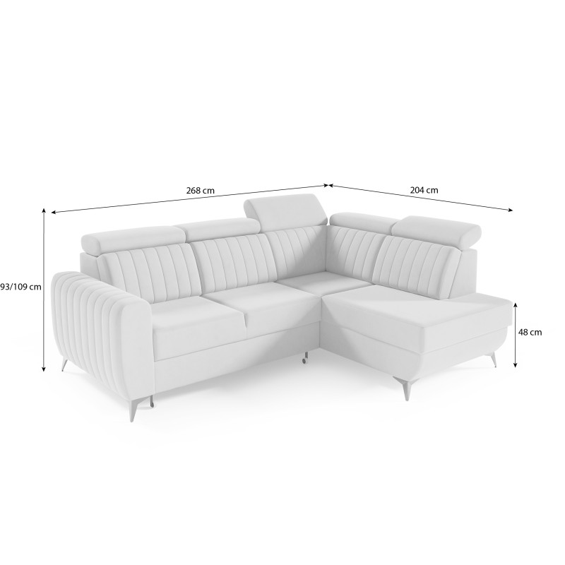 Rohová sedací souprava s funkcí spaní CONNOR II | NOEL