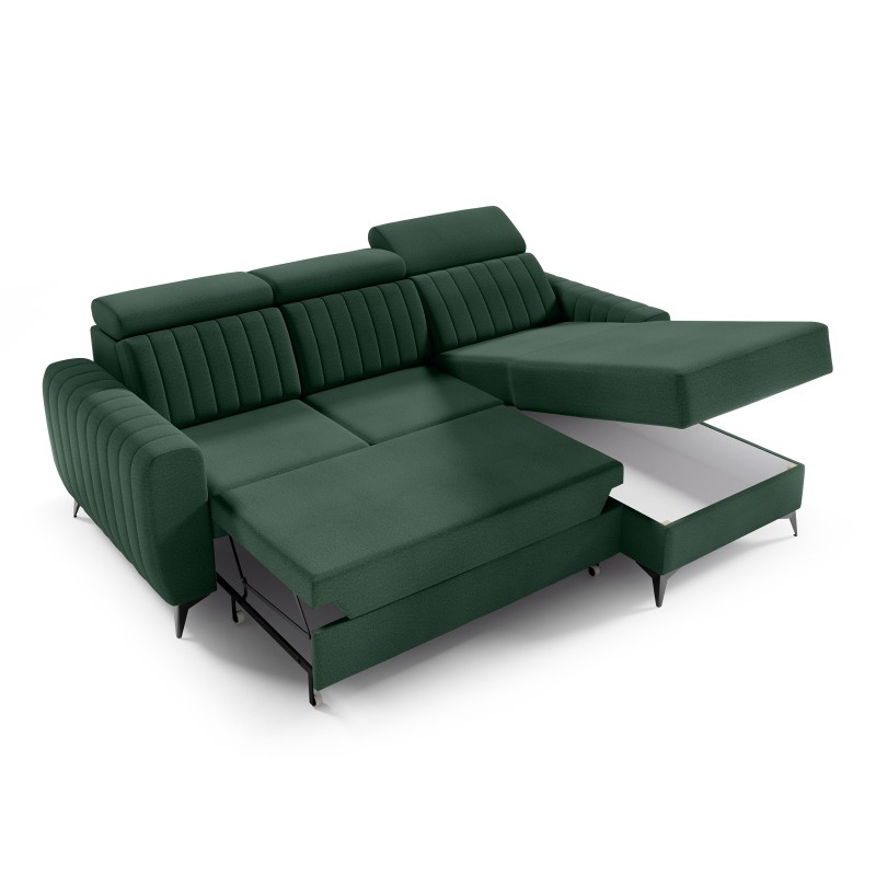 Rohová sedací souprava s funkcí spaní CONNOR I – kompaktní roh s úložným prostorem | NOEL