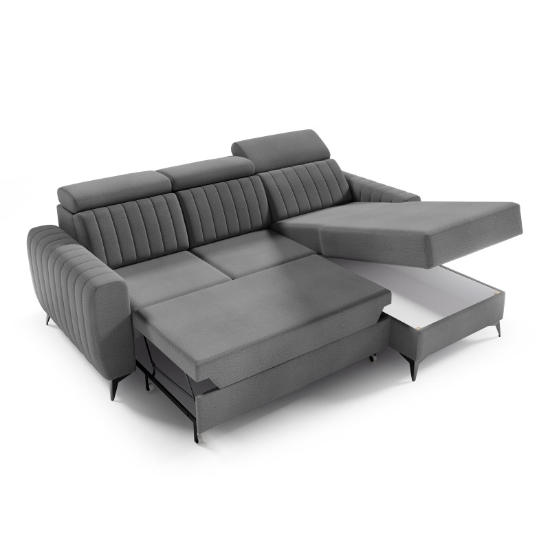 Rohová sedací souprava s funkcí spaní CONNOR I – kompaktní roh s úložným prostorem | NOEL