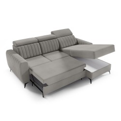 Rohová sedací souprava s funkcí spaní CONNOR I – kompaktní roh s úložným prostorem | NOEL