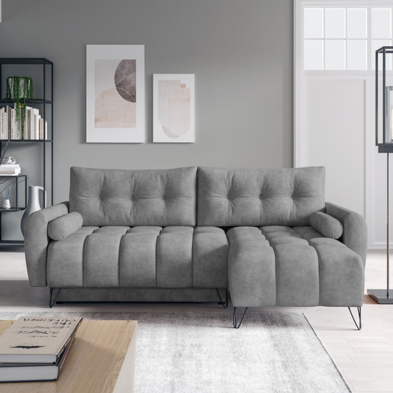 Rohová sedací souprava s funkcí spaní MALAGA MINI | AMON