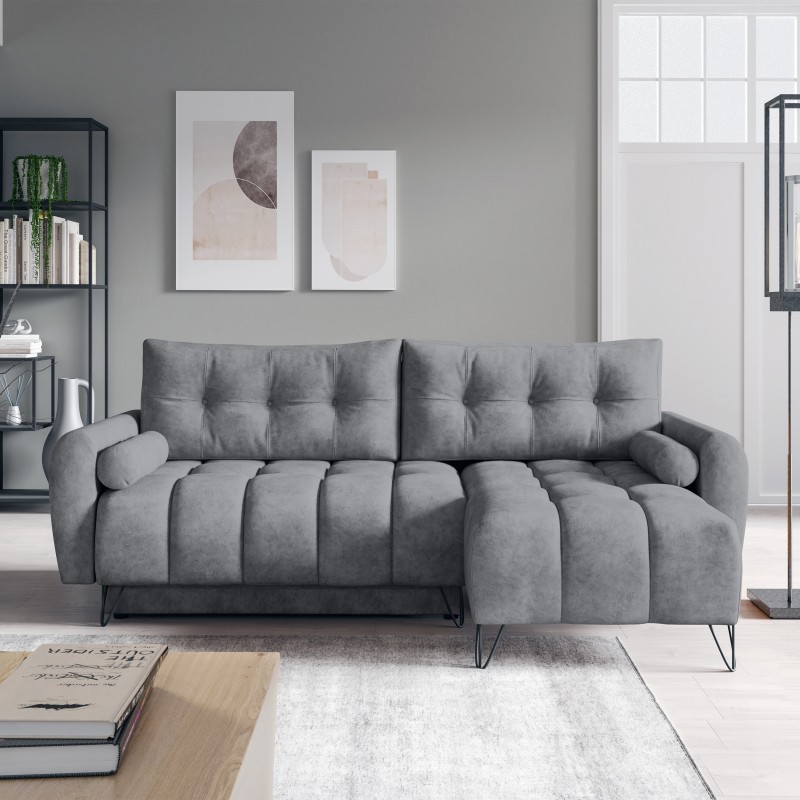 Rohová sedací souprava s funkcí spaní MALAGA MINI | AMON