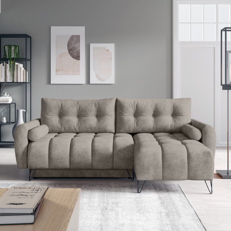 Rohová sedací souprava s funkcí spaní MALAGA MINI | AMON