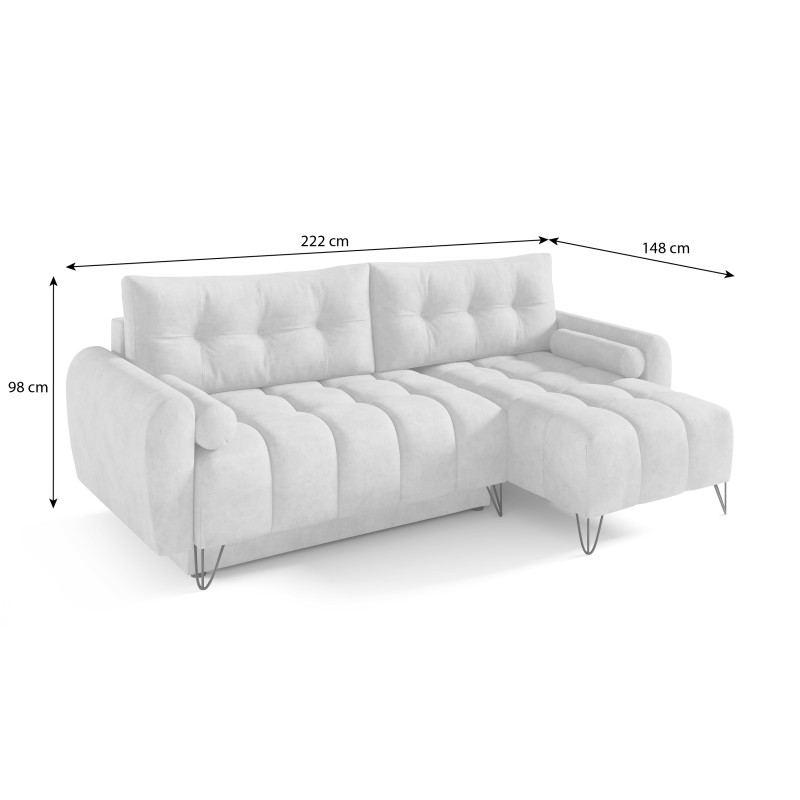 Rohová sedací souprava s funkcí spaní MALAGA MINI | AMON