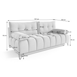 Pohovka s funkcí spaní BERGEN – moderní pohovka s úložným prostorem | AMON