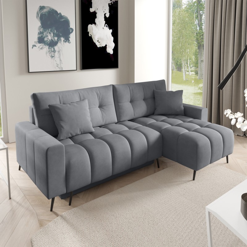 Rohová sedací souprava s funkcí spaní DENVER | AMON