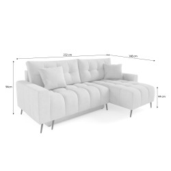 Rohová sedací souprava s funkcí spaní DENVER | AMON