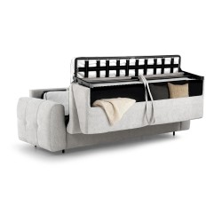 Třímístná pohovka PIREUS s italským rámem a matrací – funkce spaní | Chenille MISTERIO