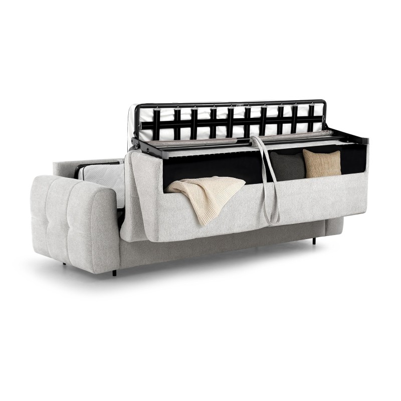 Třímístná pohovka PIREUS s italským rámem a matrací – funkce spaní | Chenille MISTERIO