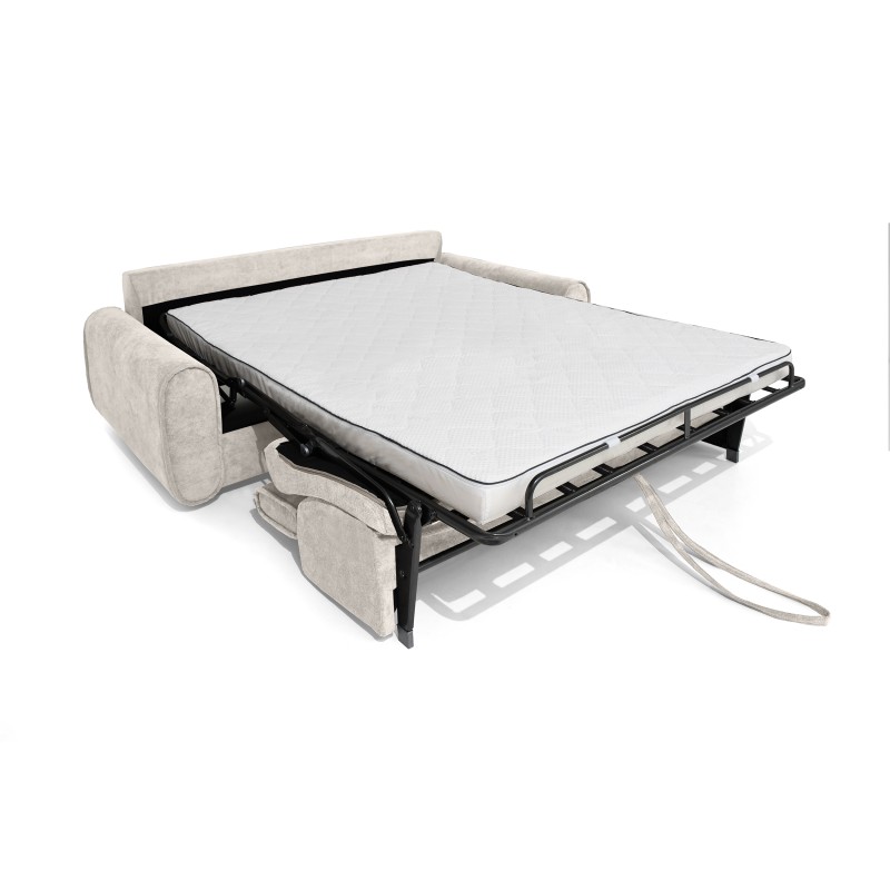 Třímístná pohovka PAVARTI s italským rámem a matrací – funkce spaní | Elegantní velours