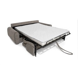 Třímístná pohovka PAVARTI s italským rámem a matrací – funkce spaní | Elegantní velours