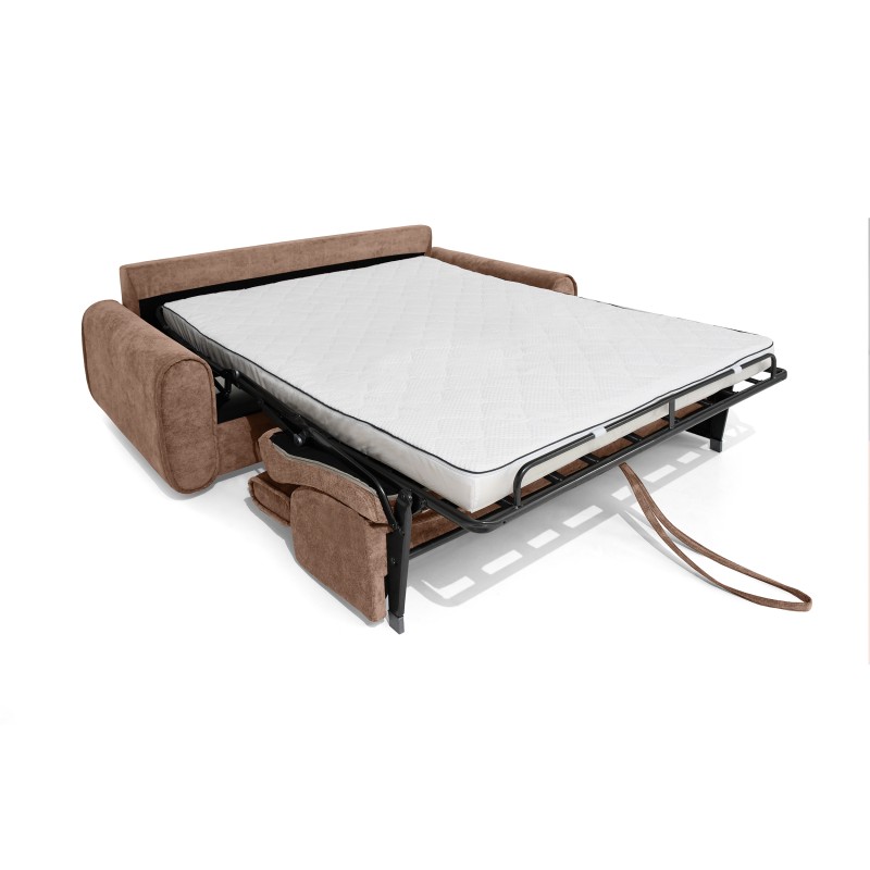 Třímístná pohovka PAVARTI s italským rámem a matrací – funkce spaní | Elegantní velours