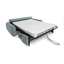 Třímístná pohovka PAVARTI s italským rámem a matrací – funkce spaní | Elegantní velours