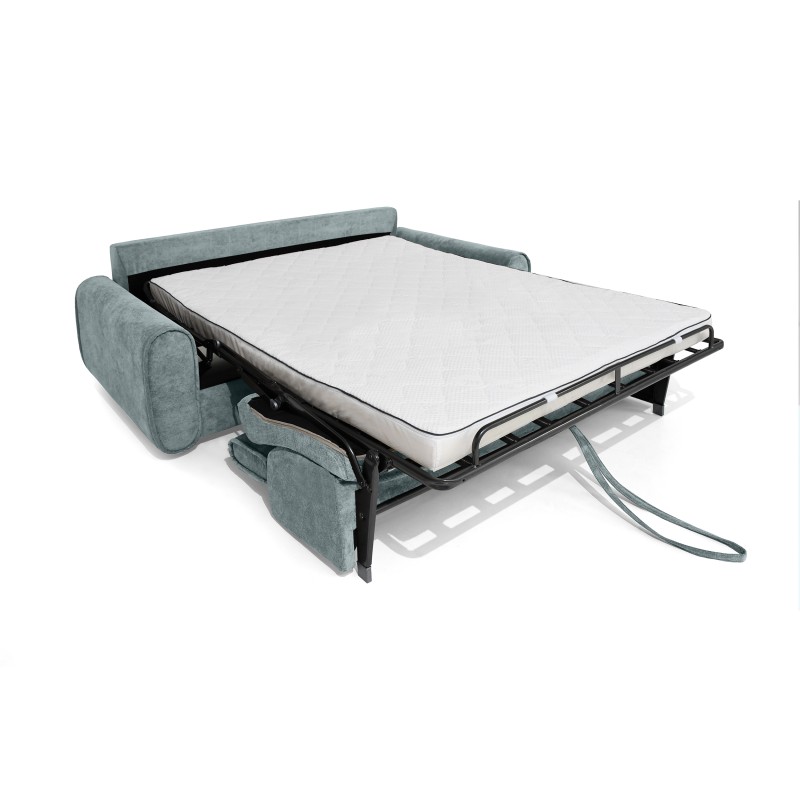 Třímístná pohovka PAVARTI s italským rámem a matrací – funkce spaní | Elegantní velours