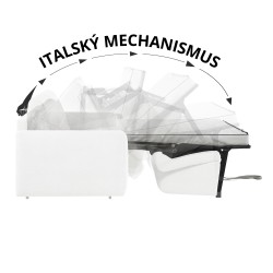 Třímístná pohovka PAVARTI s italským rámem a matrací – funkce spaní | Elegantní velours