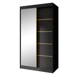 Posuvná skříň se zrcadlem a zásuvkami MARIKA LUX - moderní skříň do ložnice