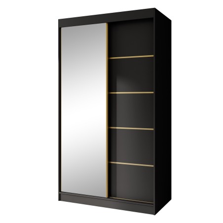 Posuvná skříň se zrcadlem a zásuvkami MARIKA LUX - moderní skříň do ložnice