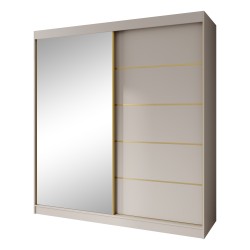 Posuvná skříň se zrcadlem a zásuvkami MARIKA LUX - moderní skříň do ložnice