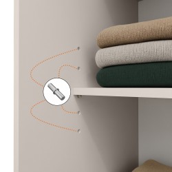 Posuvná skříň se zrcadlem a zásuvkami MARIKA LUX - moderní skříň do ložnice