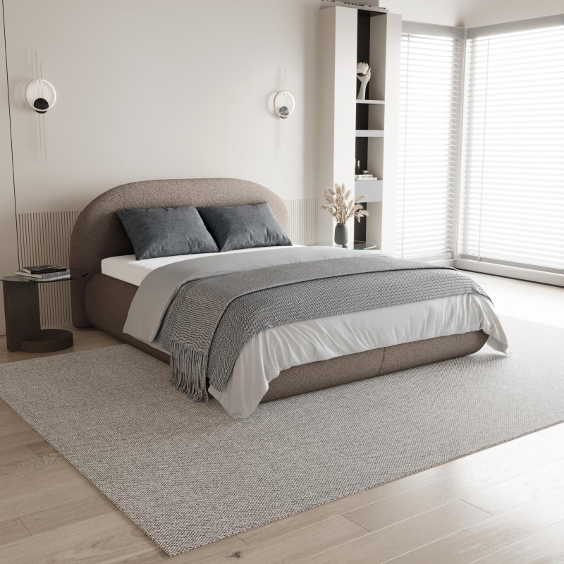 Postel MOTTI s kontejnerem a matrací H2 - moderní buklé postel | BeautySofa24