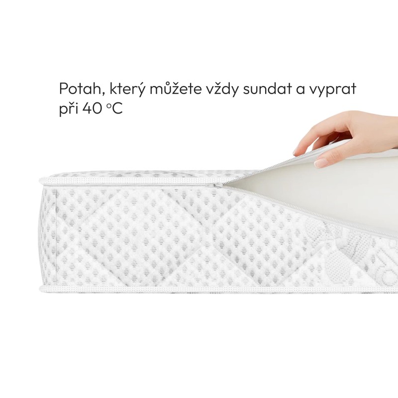 Pěnová matrace MEDIRO ERGO+ H2 - s potahem Silver Life