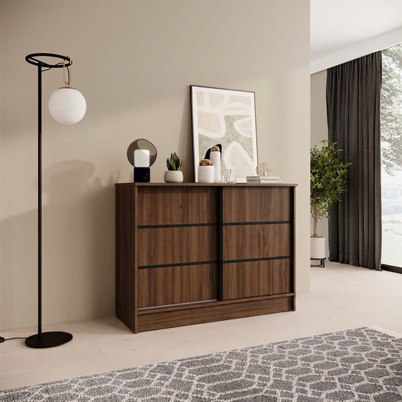 Komoda MIRELA se 2 posuvnými dveřmi - moderní a elegantní komoda do obývacího pokoje | BeautySofa24