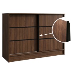 Komoda MIRELA se 2 posuvnými dveřmi - moderní a elegantní komoda do obývacího pokoje | BeautySofa24