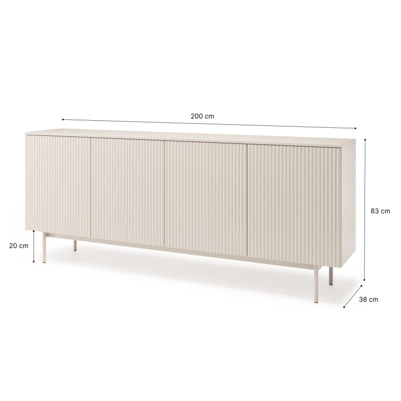 Rozměry komody SOFT – 200x38x83 cm
