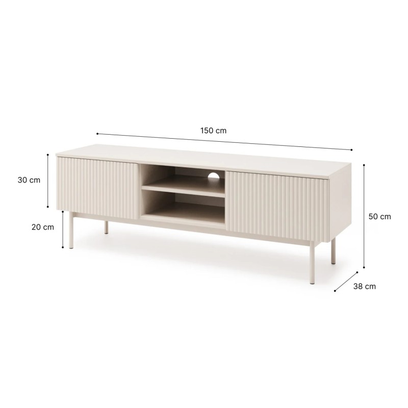Rozměry TV stolku SOFT – 150x38x50 cm