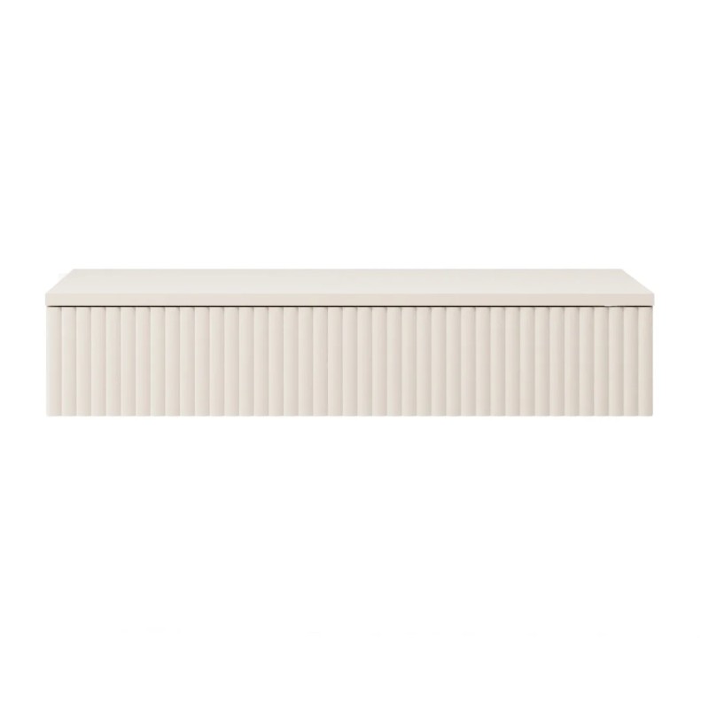 Konzole SOFT – drážkované čelo MDF, barva kašmír a kovové nohy